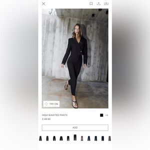 Zara Black High-Waisted Pants